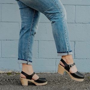 MIA 1976 ABBA Swedish Clogs Size 8 Black